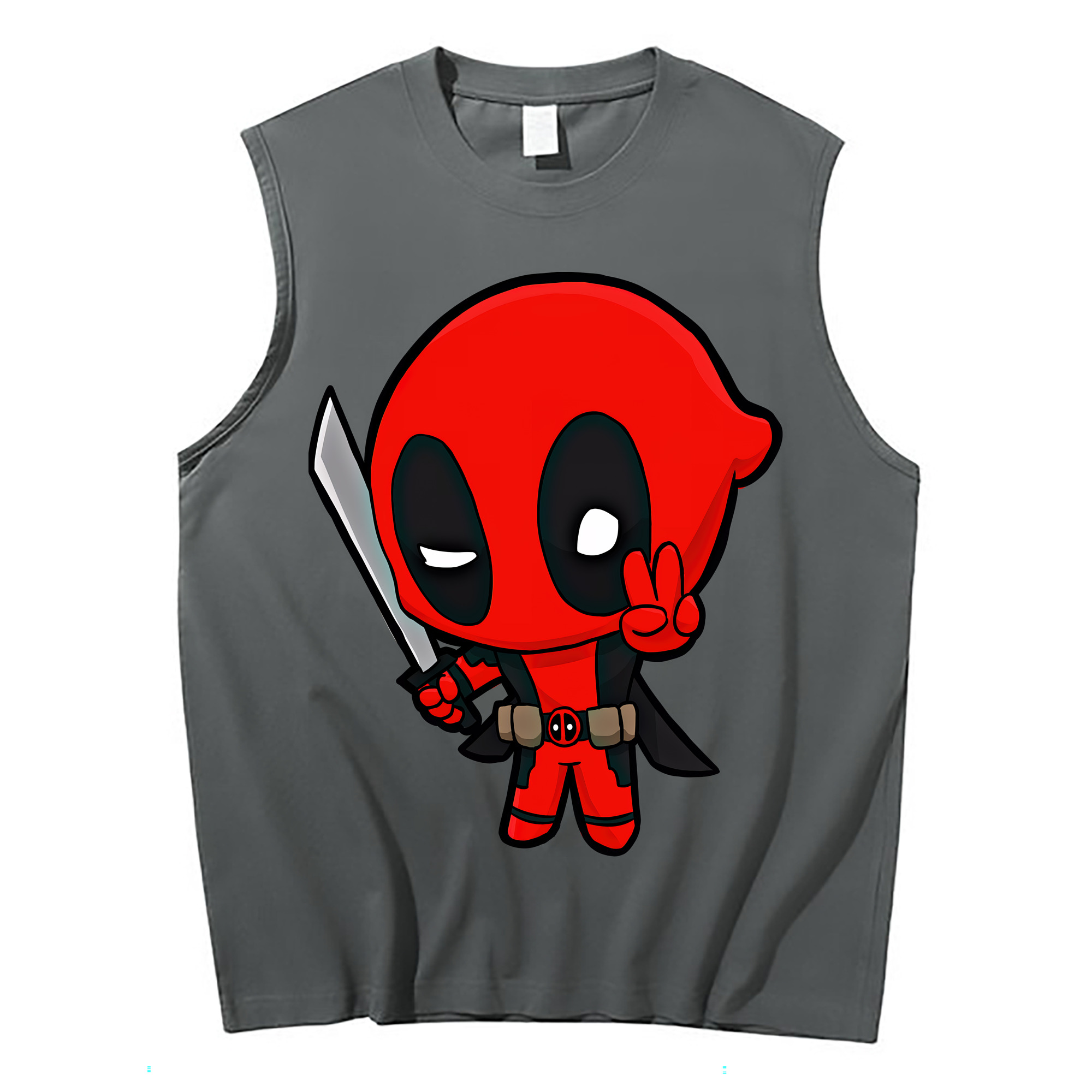 （画像用） Deadpool デッドプール コットン100％タンクトップ（フロントプリント）